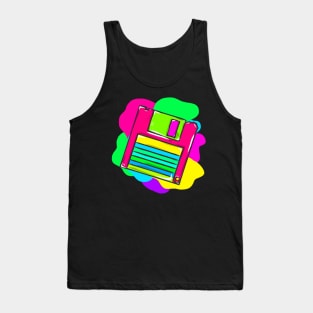 Neon Hippy 80s 90s Costume Retro Vintage Tank Top